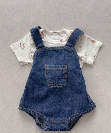 即納 Bunny & Rocking Horse Bodysuit