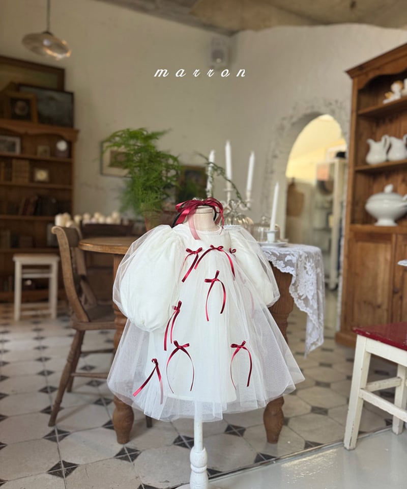 即納marron ribbon dress kids size | alli.