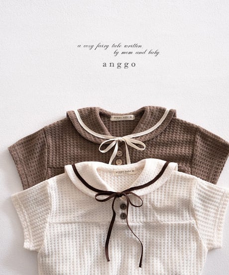 即納anggo baby Sailor collar Romper