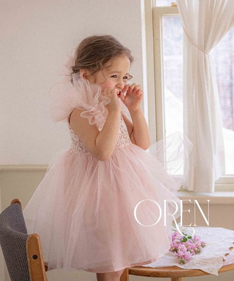 即納OREN  rose tulle dress