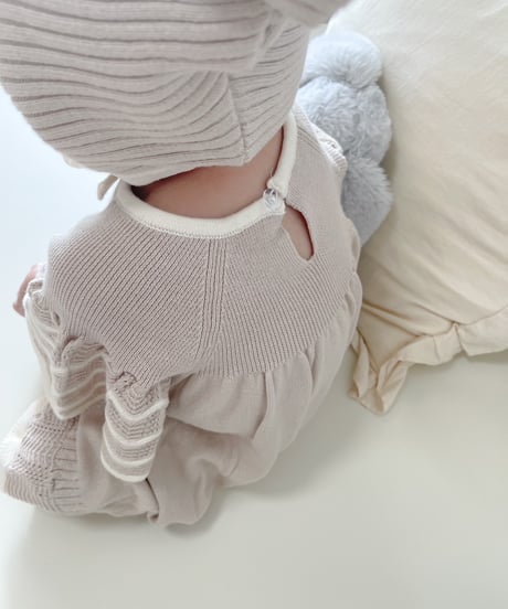 即納wave knit rompers