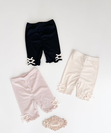 即納ribbon half leggings