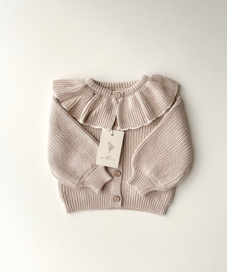 即納ruffle collar  knit cardigan