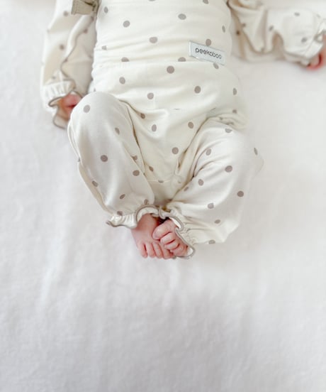 即納 newborn frill ribbon dot set up
