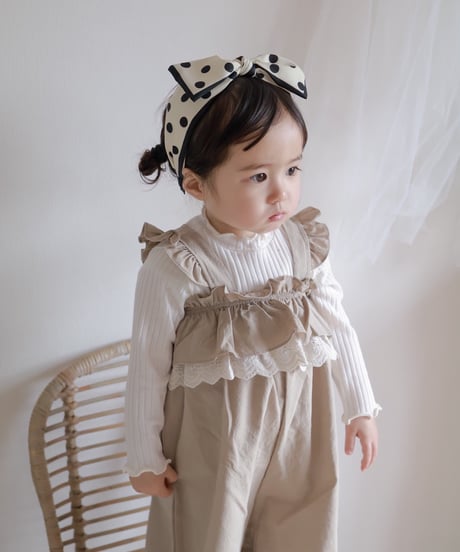 即納ROA Lace ruffle suspender pants