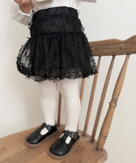 即納 mimi market Ribbon Mesh Balloon skirt
