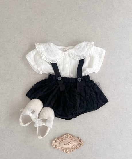 即納 mini frill collar blouse
