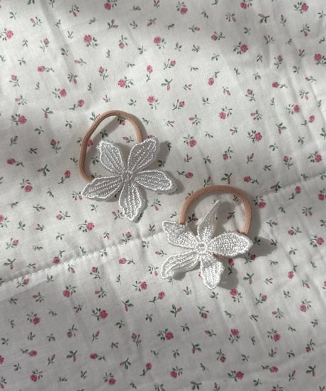 即納lace ribbon hair tie set