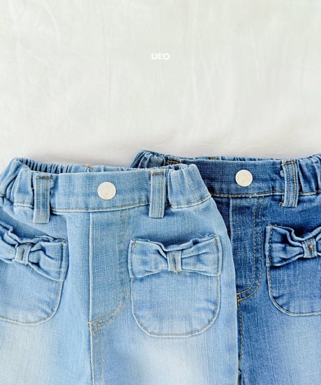 即納 UEO Bliss Ribbon Bootcut Pants