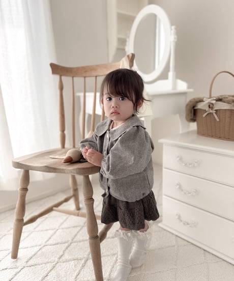 即納Girly knit flared skirt