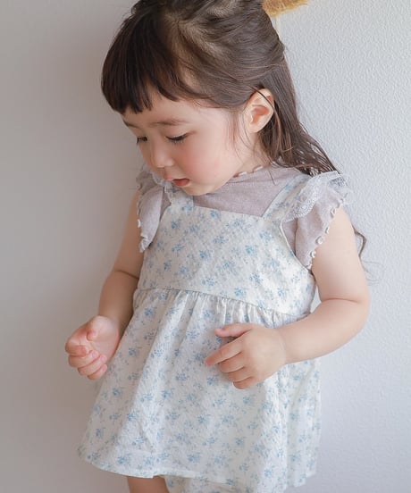 予約 Anne shirley Floral Ribbon Blouse Setup