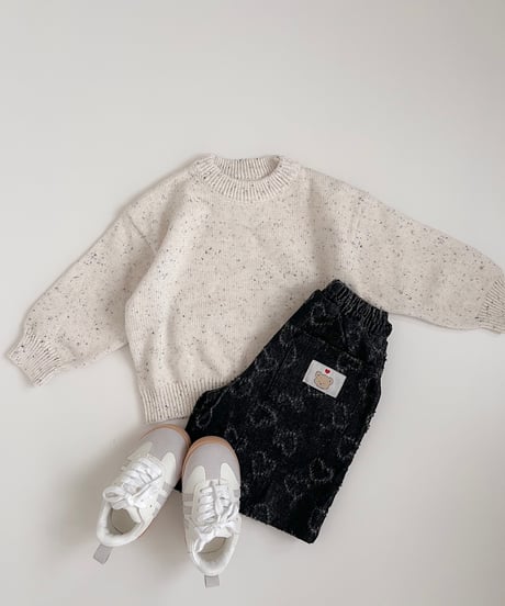 即納Nep collar knit pullover