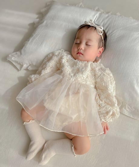 即納lace rose rompers