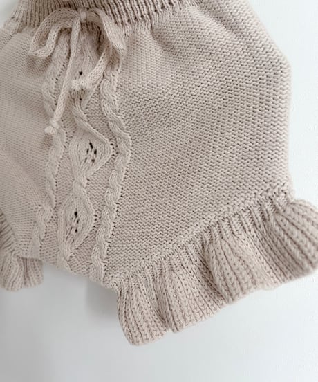 即納  cable knit bloomer
