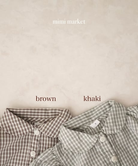 即納 mimi market Check Collar Suit
