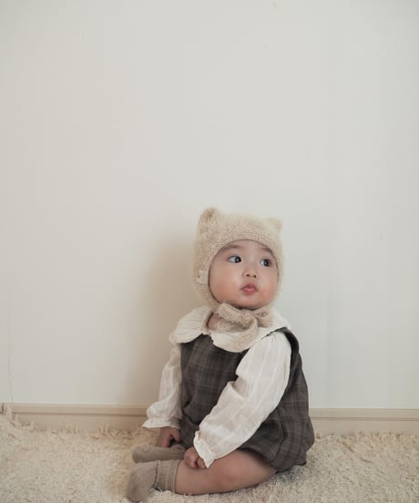 即納 monbebe Romi check suit