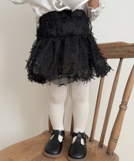 即納 mimi market Ribbon Mesh Balloon skirt