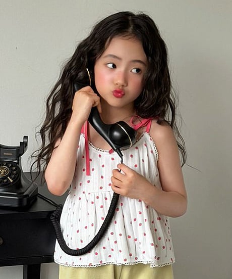 予約ninibello Berry Eyelet Blouse Top