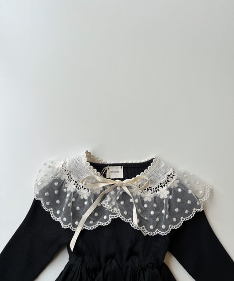 即納lace flower scallop  collar
