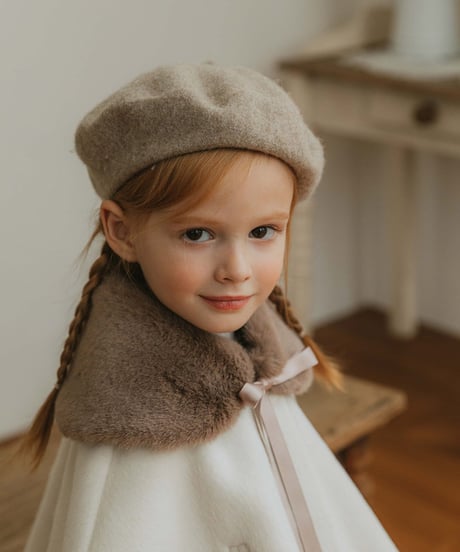 即納ribbon fur collar