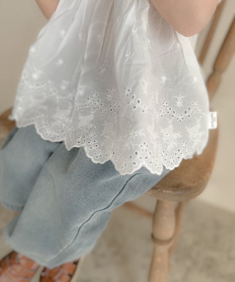 即納wash wide denim