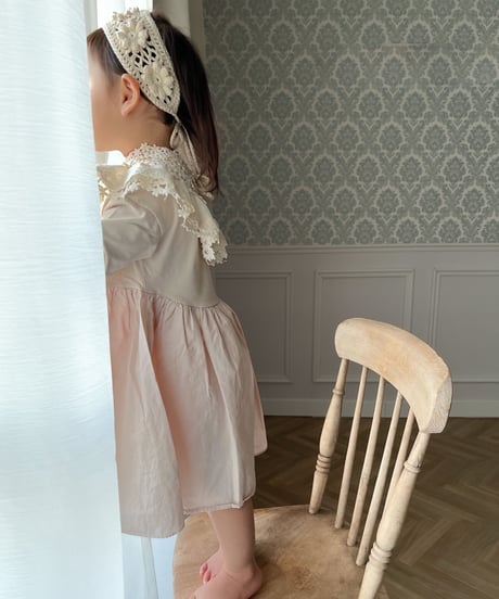 即納double lace flower  collar