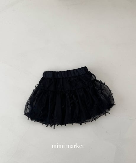 即納 mimi market Ribbon Mesh Balloon skirt