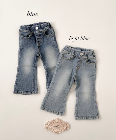 即納Brush boots cut denim
