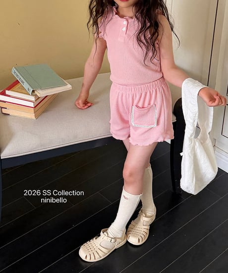 予約ninibello Romy Frill Sleeveless Top