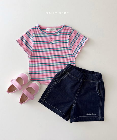 一部即納 daily bebe Heart punching tee