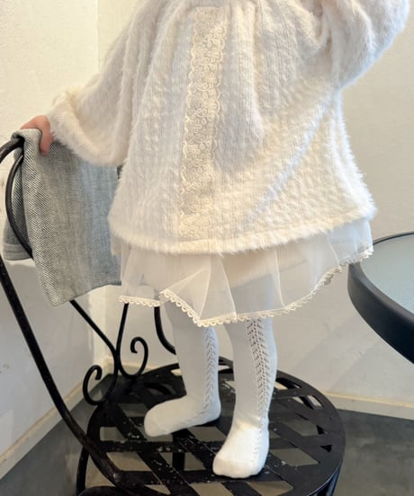 即納 mohair flower blouse