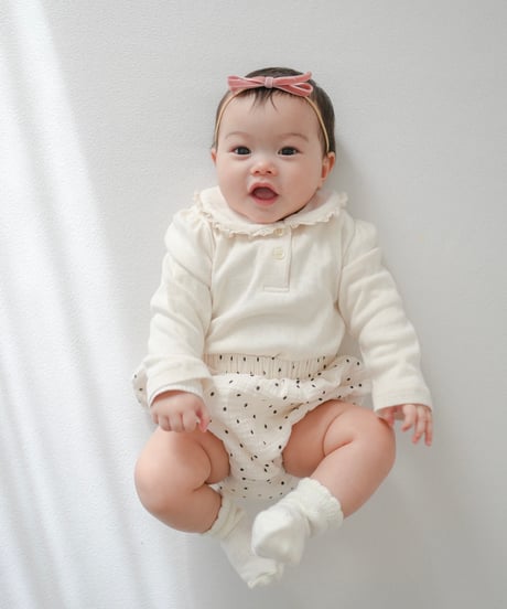 即納 mon petit bebe Emma collar tee