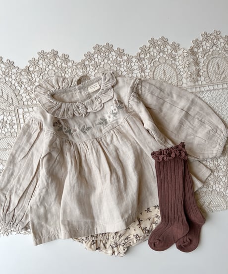 即納 lib frill knee high socks