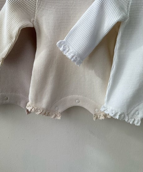 即納monbebe newborn waffle rompers set