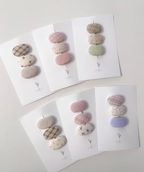 即納Natural Garden Oval Hair Clip Set