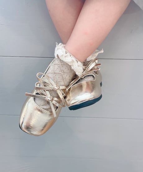 一部即納 metallic ribbon shoes