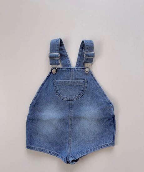 即納 Denim suspender pants