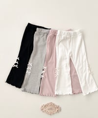 即納ribbon flare pants