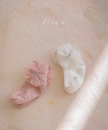 即納OREN  Pearl lace ankle socks
