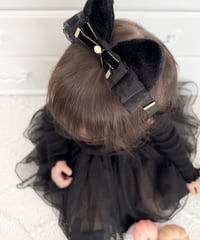 即納Velvet Cat Ears Headband