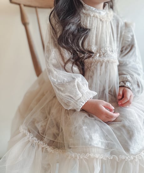 即納Velour x Tulle Winter Dress