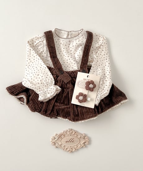 即納 knit flower pin set