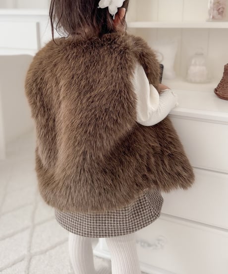 即納 mimi market fur vest