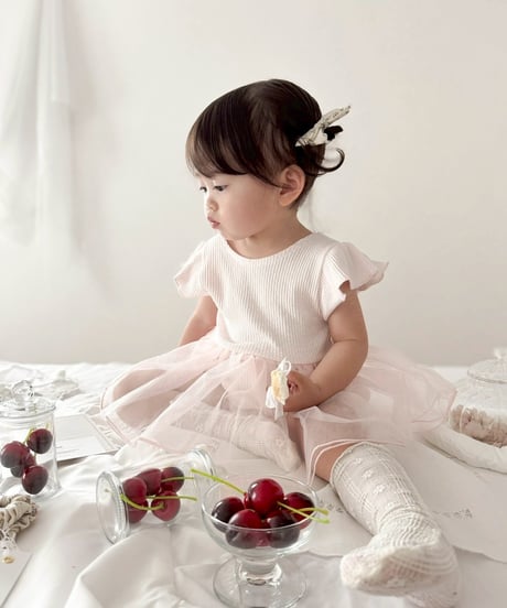 即納  back ribbon tull suit