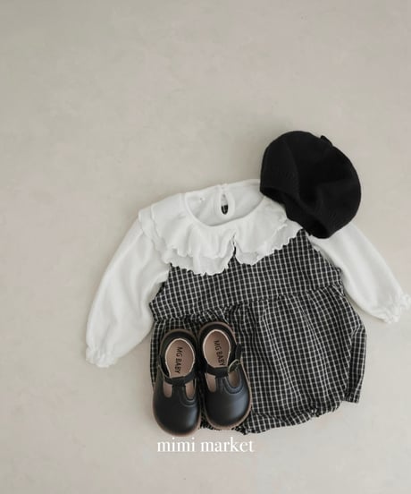 即納 mimi market Double collar tee