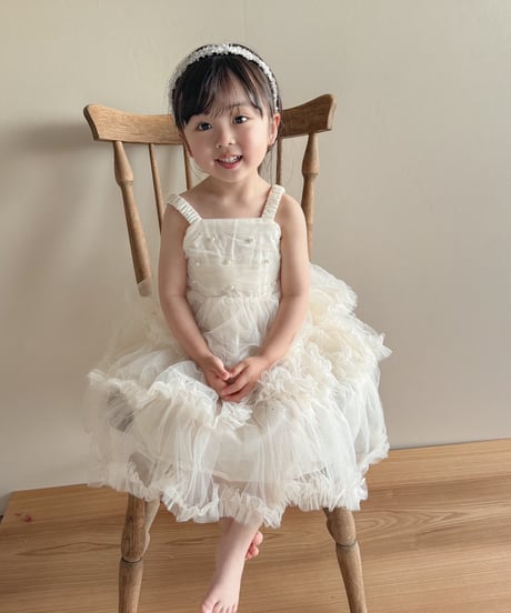 即納sparkling tiered  tulle dress