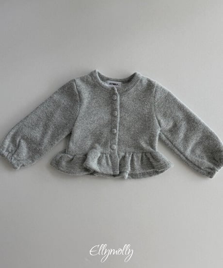 予約Elly Molly Snow flower golf frill cardigan