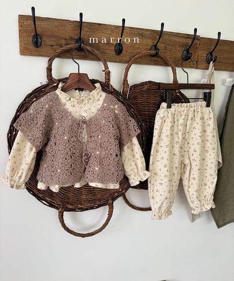 即納Handmade knit vest