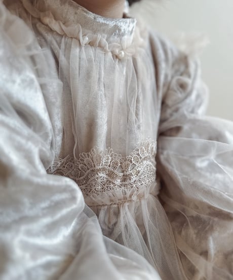 即納Velour x Tulle Winter Dress