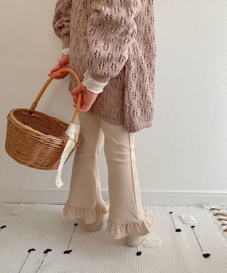即納90-140cm lib frill flare pants